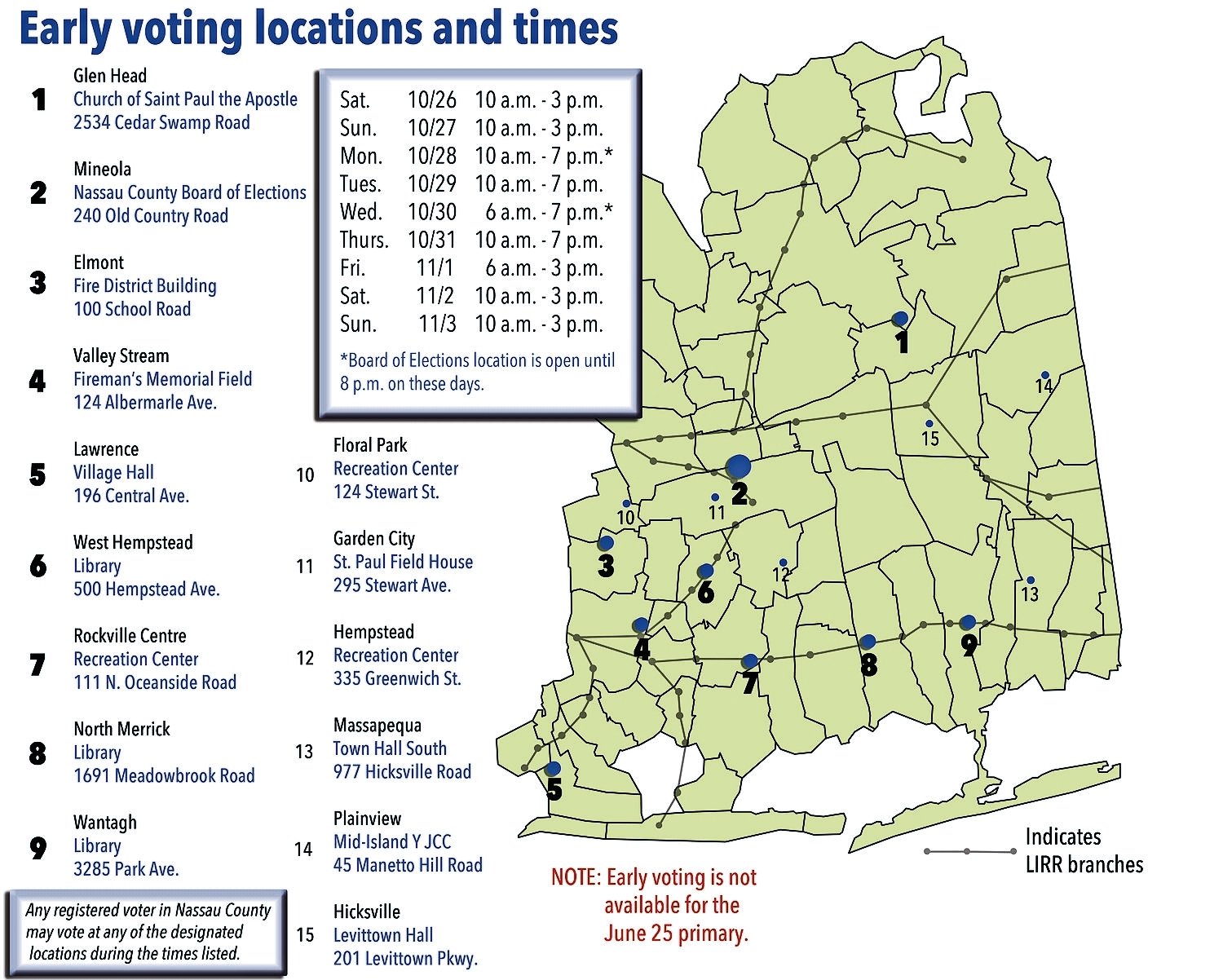 Where to vote (early) in Nassau County | Herald Community Newspapers